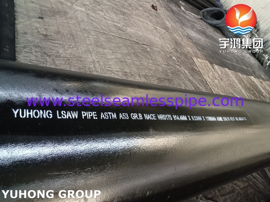 ASTM A53 / ASME SA53 Τάξη Β LSAW Σωλήνες συγκολλημένοι από χάλυβα άνθρακα NACE για βιομηχανικούς αγωγούς