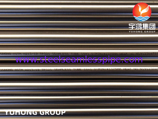 ASME SA213 TP321 Φωτεινός Σωλήνας BA Για Υψηλή Θερμοκρασία στις Βιομηχανίες Τροφίμων και Φαρμάκων