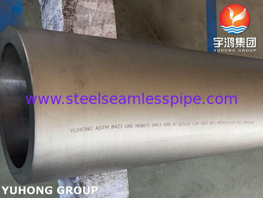 ASTM B423 UNS N08825 Incoloy 825 Nickel Alloy Steel Seamless Tube Μεγάλης Διαμέτρου, Ανθεκτικός σε υψηλές θερμοκρασίες, υψηλής συγκέντρωσης οξέος