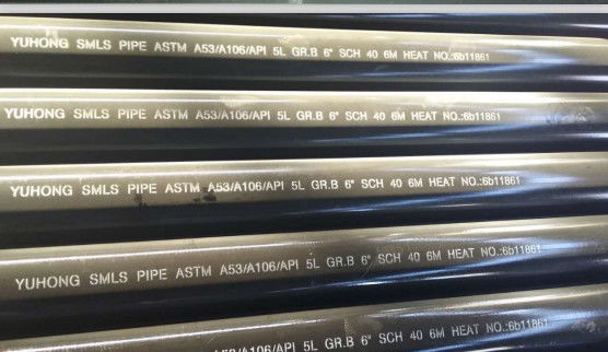 API 5l GR Β OD 4 ίντσα 6000MM άνευ ραφής σωλήνας ανοξείδωτου