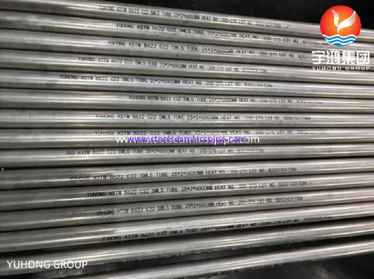 Άνευ ραφής σωλήνας 25*2*6000mm χάλυβα ASTM B622 C22 UNS N06022 Hastelloy