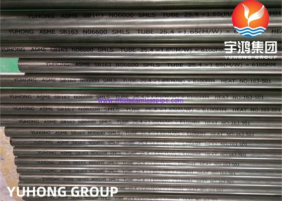 Σωλήνες ανταλλακτών θερμότητας ASME SB163 / SB167 UNS N06600 N06601 Σωλήνες χωρίς συγκόλληση νικελίου
