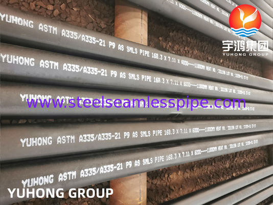 ASTM A335 P9 Χαλύβδινος σωλήνας χωρίς συγκόλληση για χρήση σε υψηλές θερμοκρασίες