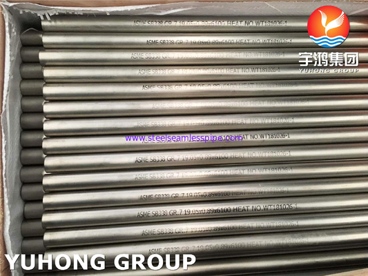 Άνευ ραφής σωλήνες σωλήνων ASME SB338/ASTM A338 GR.7 κραμάτων τιτανίου