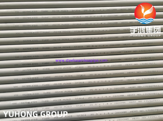 Άνευ ραφής σωλήνας ανοξείδωτου ASTM A269 TP304 που ανοπτείται & που παστώνεται. BE/PE.